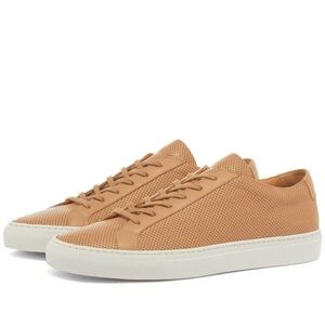 Common Projects Tan Perforated Achilles Low Sneakers Suede camel color 39 9